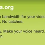 The welcome message at the top of the Ourmedia home page on March 21, 2005.